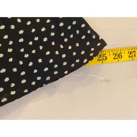 Abercrombie & Fitch Dress Black & White Polka Dot Long Sleeves Side Waist Tie XS - Picture 10 of 11